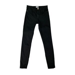 Claudie Pierlot Paris Skinny Jeans Womens 34 US 2 Mid Rise Black Denim 5 Pocket